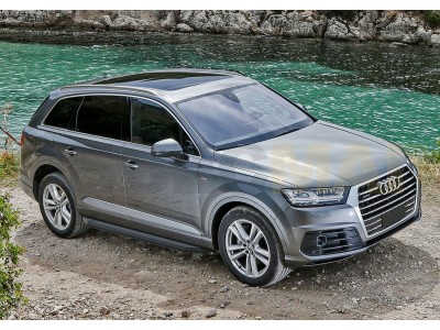 Пороги алюминиевые Rival Premium-Black для Audi Q7 № A193ALB.0304.1