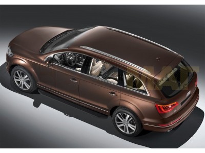 Пороги алюминиевые Rival Black для Volkswagen Touareg/Audi Q7 № A193ALB.5801.3