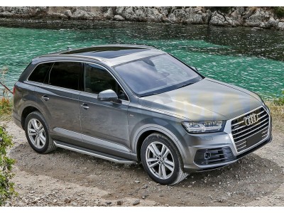 Пороги алюминиевые Rival Premium для Audi Q7 № A193ALP.0304.1