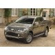 Пороги алюминиевые Rival Premium для Mitsubishi L200 2006-2021