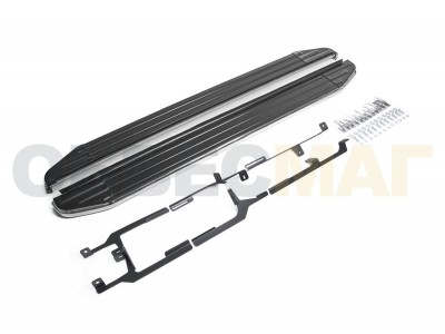 Пороги алюминиевые Rival Premium для Volkswagen Touareg/Audi Q7 2009-2017