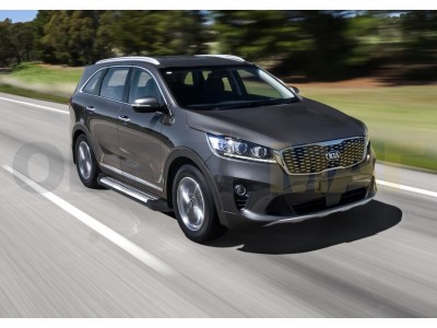 Пороги алюминиевые Rival BMW-Style для Kia Sorento Prime № D180AL.2803.4