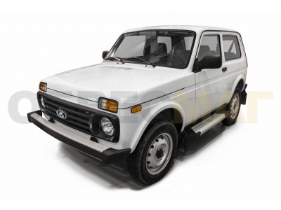 Пороги алюминиевые Rival Silver New для Нива ВАЗ 2121 № F128AL.6004.1