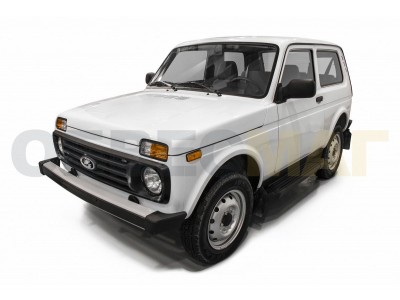 Пороги алюминиевые Rival Black New для Нива ВАЗ 2121 № F128ALB.6004.1