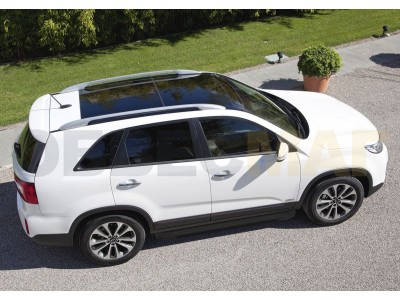 Пороги алюминиевые Rival Black New для Kia Sorento № F173ALB.2305.2