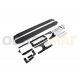 Пороги алюминиевые Rival Black New для Lexus NX-200/200t/300h 2014-2021