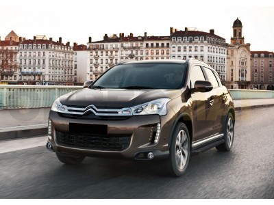 Пороги алюминиевые Rival Black New для Mitsubishi ASX/Outlander/Peugeot 4007/4008/Citroen C № F173ALB.4005.1