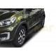 Пороги алюминиевые Rival Black New для Renault Kaptur 2016-2021