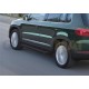 Пороги алюминиевые Rival Black New для Volkswagen Tiguan 2007-2016
