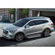 Пороги алюминиевые Rival Silver New для Hyundai Santa Fe/Santa Fe Premium 2012-2018