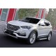 Пороги алюминиевые Rival Silver New для Hyundai Santa Fe/Santa Fe Premium 2012-2018