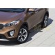 Пороги алюминиевые Rival Black New для Kia Sorento Prime 2015-2021