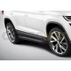 Пороги алюминиевые Rival Black New для Skoda Kodiaq 2017-2021