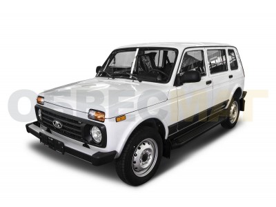 Пороги алюминиевые Rival Black New для Нива ВАЗ 2131 № F180ALB.6004.1