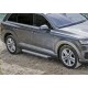 Пороги алюминиевые Rival Silver New для Audi Q7 2015-2021