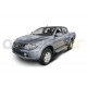 Пороги алюминиевые Rival Silver New для Mitsubishi L200 2006-2021