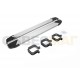 Пороги алюминиевые Rival Silver New для Mitsubishi L200 2006-2021