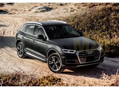 Пороги алюминиевые Rival Black New для Audi Q5 № F193ALB.0302.2