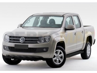 Пороги алюминиевые Rival Black New для Volkswagen Amarok № F193ALB.5803.1