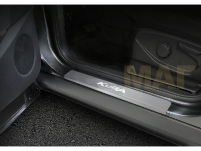 Накладки порогов Rival с надписью 4 штуки для Ford Kuga 2013-2021