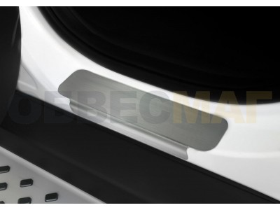Накладки порогов Rival с надписью 4 штуки для Hyundai Creta 2016-2021