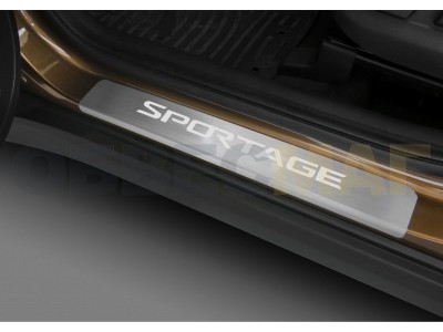 Накладки порогов Rival с надписью 4 шт для Kia Sportage 2016-2021