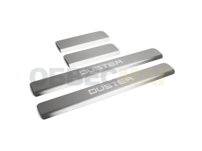 Накладки порогов Rival с надписью 4 штуки для Renault Duster № NP.4703.3