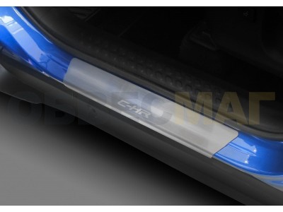 Накладки порогов Rival с надписью 4 штуки для Toyota C-HR 2018-2021