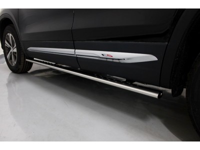 Пороги овальные с проступью 75х42 мм для Changan CS75 № CHANCS7520-16