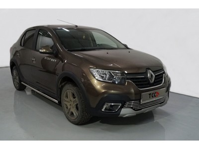 Пороги труба 42 мм для Renault Logan Stepway № RENLOGST18-04