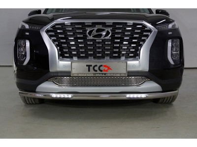 Защита переднего бампера с ДХО 60 мм для Hyundai Palisade № HYUNPAL21-06