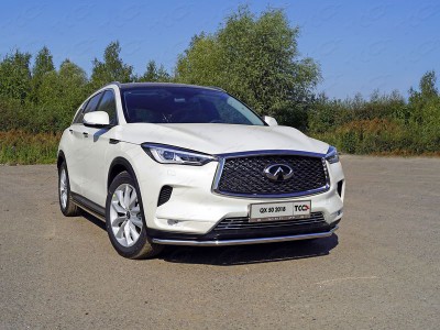 Защита переднего бампера 42 мм для Infiniti QX50 2018-2021
