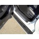 Пороги алюминиевые ТСС с накладкой для Infiniti QX50 2018-2021