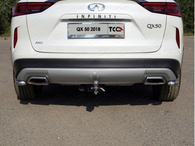 Защита задняя уголки 42 мм для Infiniti QX50 № INFQX5018-23