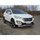 Защита передняя овальная длинная 75-42 мм ТСС для Hyundai Santa Fe 2012-2015