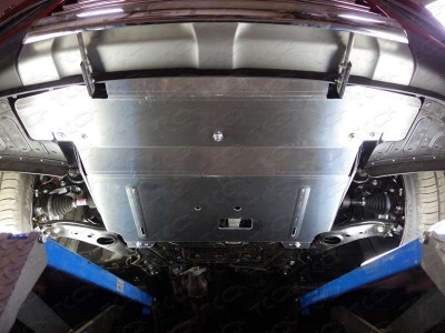 Защита картераТСС алюминий 4 мм для Hyundai Santa Fe/Santa Fe Grand 2014-2021