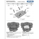 Защита топливного бака + комплект крепежа, RIVAL, Алюминий для JAC JS4, 1,5, АКПП, FWD, 2022-н.в., Москвич 3, 1.5, АКПП, FWD, 2022-н.в.