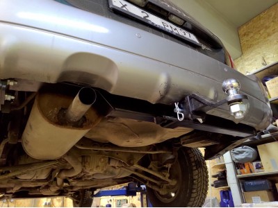Фаркоп Бизон шар Е съемное крепление под американский квадрат для Subaru Forester 1997-2008