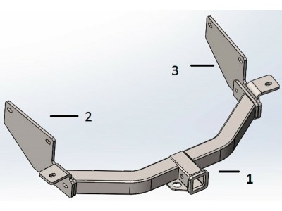 Фаркоп Бизон, тип шара Е, съёмный для Land Rover Discovery 3/4/Range Rover Sport № FA 0150-E
