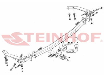 Фаркоп для Toyota Avensis Verso 2001-2006, Toyota Ipsum 2001-2009 условно-съемное крепление шара №T-094
