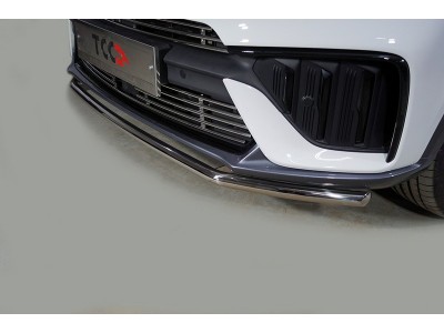 Решетка радиатора верхняя 12 мм ТСС для Geely Tugella I Рестайлинг 2022 – н.в. 