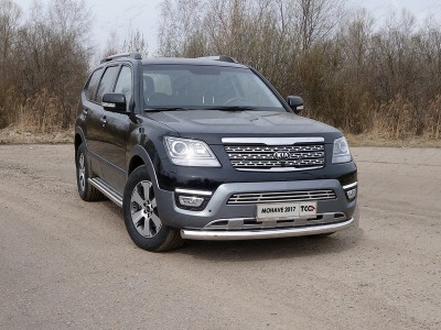 Защита переднего бампера 76 мм для Kia Mohave № KIAMOH17-10