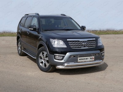 Накладка решётки радиатора 16 мм ТСС для Kia Mohave 2016-2020