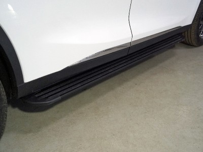 Пороги алюминиевые Slim Line Black 1820 мм для Exeed TXL 1.6L Turbo 4WD 2021 – н.в. EXEEDTXL21-28B