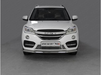 Защита переднего бампера с ДХО 60 мм для Lifan X60 № LIFX6017-08
