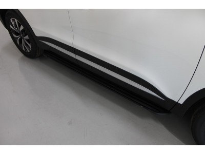 Пороги алюминиевые Slim Line Black для Chery Tiggo 7 Pro № CHERTIG7P20-32B