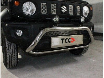 Защита передняя кенгурин с фарами 60-75 мм для Suzuki Jimny № SUZJIM19-15