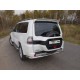 Защита заднего бампера центральная 60 мм ТСС для Mitsubishi Pajero 4 2014-2021