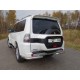 Защита заднего бампера уголки 76 мм ТСС для Mitsubishi Pajero 4 2014-2021