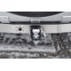 Фаркоп с нержавеющей накладкой для Mitsubishi Pajero 2015-2020 съемное крепление шара под американский квадрат